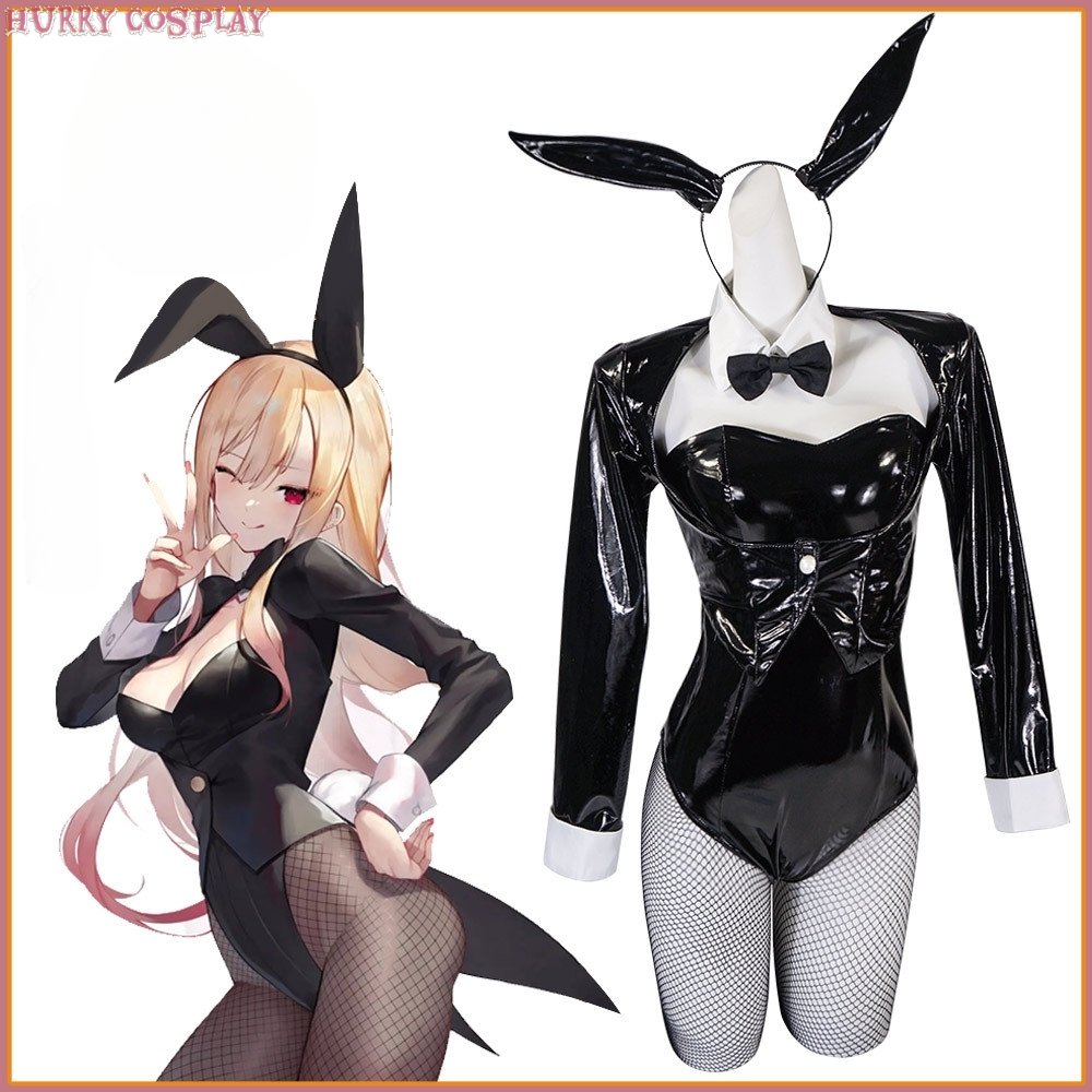 Anime Cosplay,My Dress Up Darling,Sexy,Bunny,Swimsuits,My Dress Up Darling Kitagawa Marin Bunny Girl Cosplay Costume